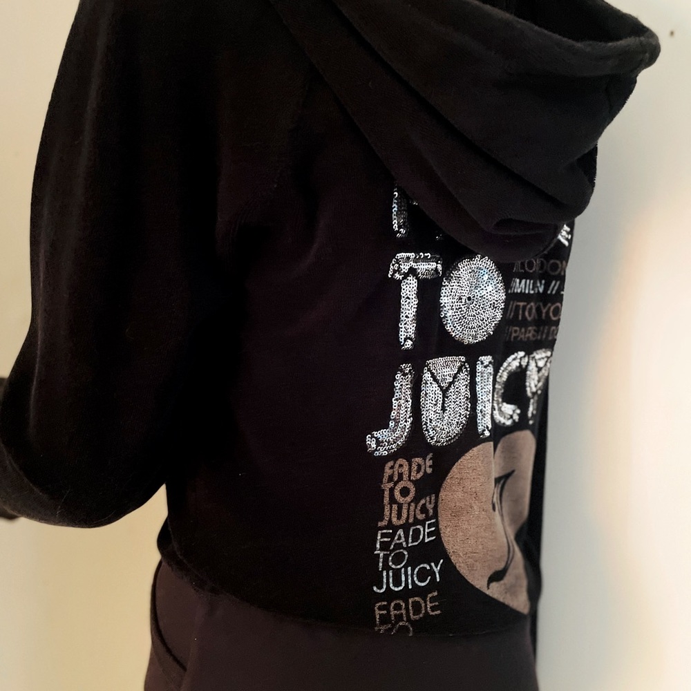 2003 vintage black Terry hoodie From juicy couture.